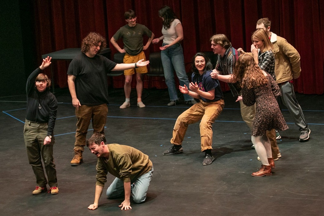 The Ad-Libs, an improv comedy group, perform at the 35th annual ComFest in Janet Kinghorn Bernhard Theater at С.